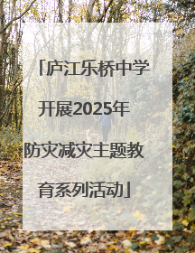 庐江乐桥中学开展2025年防灾减灾主题教育系列活动