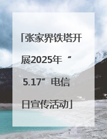 张家界铁塔开展2025年“5.17”电信日宣传活动
