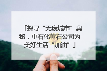 探寻“无废城市”奥秘，中石化黄石公司为美好生活“加油”