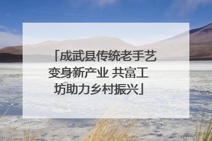 成武县传统老手艺变身新产业 共富工坊助力乡村振兴