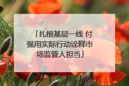 扎根基层一线 付强用实际行动诠释市场监管人担当