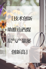 技术创新助推山西煤层气产量屡创新高