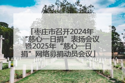 枣庄市召开2024年“慈心一日捐”表扬会议暨2025年“慈心一日捐”网络募捐动员会议