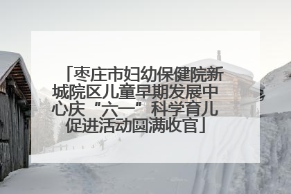 枣庄市妇幼保健院新城院区儿童早期发展中心庆“六一”科学育儿促进活动圆满收官
