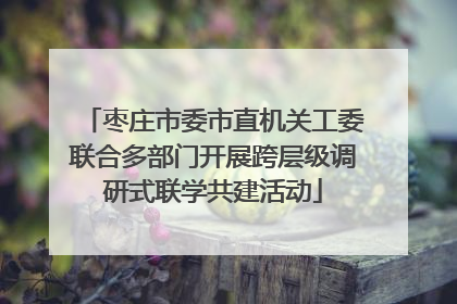 枣庄市委市直机关工委联合多部门开展跨层级调研式联学共建活动