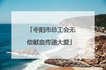 枣阳市总工会无偿献血传递大爱