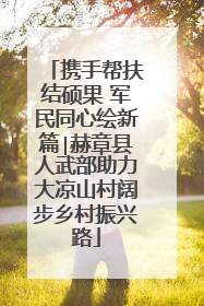 携手帮扶结硕果 军民同心绘新篇∣赫章县人武部助力大凉山村阔步乡村振兴路