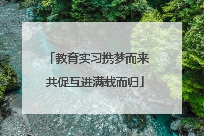 教育实习携梦而来 共促互进满载而归