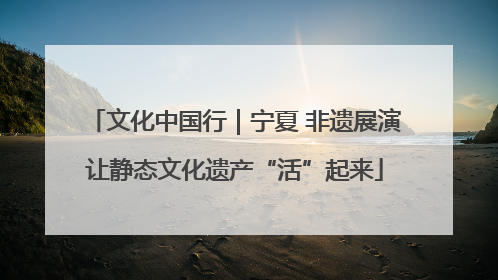 文化中国行｜宁夏 非遗展演让静态文化遗产“活”起来