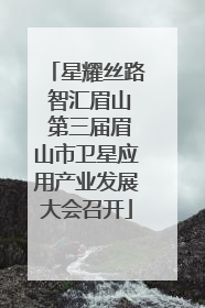 星耀丝路 智汇眉山 第三届眉山市卫星应用产业发展大会召开
