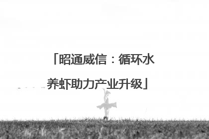 昭通威信：循环水养虾助力产业升级