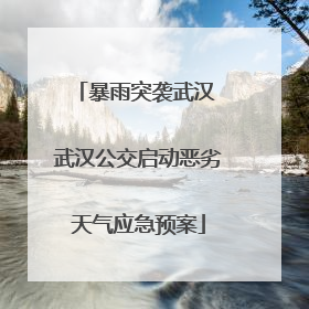 暴雨突袭武汉 武汉公交启动恶劣天气应急预案