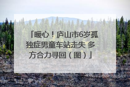 暖心！庐山市6岁孤独症男童车站走失 多方合力寻回（图）