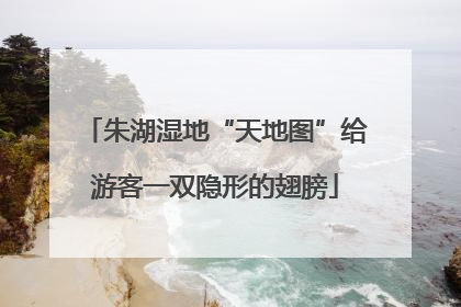 朱湖湿地“天地图”给游客一双隐形的翅膀