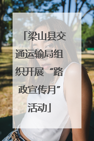 梁山县交通运输局组织开展“路政宣传月”活动