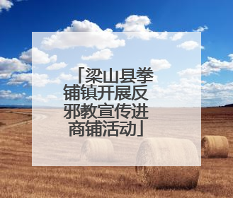 梁山县拳铺镇开展反邪教宣传进商铺活动
