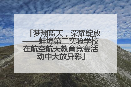梦翔蓝天，荣耀绽放——蚌埠第三实验学校在航空航天教育竞赛活动中大放异彩
