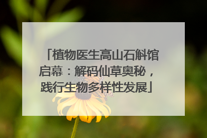 植物医生高山石斛馆启幕：解码仙草奥秘，践行生物多样性发展