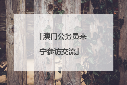 澳门公务员来宁参访交流