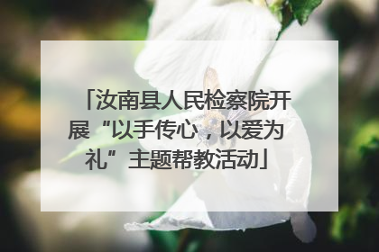 汝南县人民检察院开展“以手传心，以爱为礼”主题帮教活动