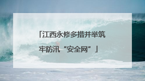 江西永修多措并举筑牢防汛“安全网”