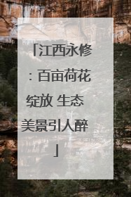 江西永修：百亩荷花绽放 生态美景引人醉