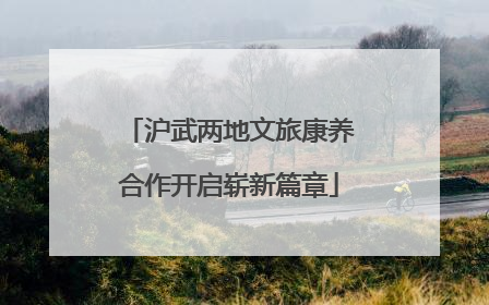 沪武两地文旅康养合作开启崭新篇章