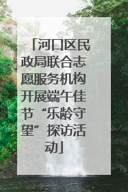 河口区民政局联合志愿服务机构开展端午佳节“乐龄守望”探访活动