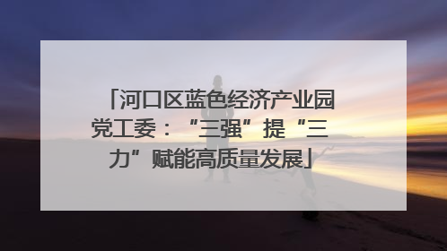 河口区蓝色经济产业园党工委：“三强”提“三力”赋能高质量发展