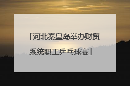 河北秦皇岛举办财贸系统职工乒乓球赛