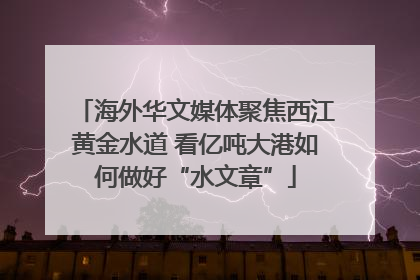 海外华文媒体聚焦西江黄金水道 看亿吨大港如何做好“水文章”