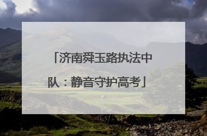 济南舜玉路执法中队：静音守护高考