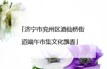 济宁市兖州区酒仙桥街道端午市集文化飘香