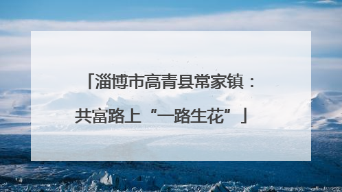 淄博市高青县常家镇：共富路上“一路生花”
