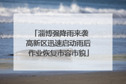 淄博强降雨来袭 高新区迅速启动雨后作业恢复市容市貌