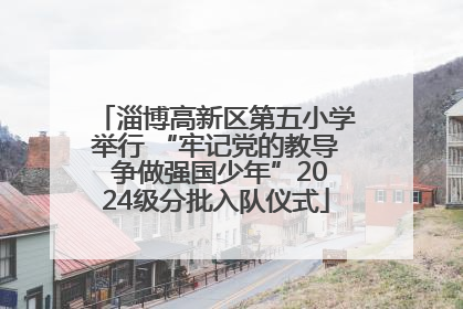 淄博高新区第五小学举行 “牢记党的教导 争做强国少年”2024级分批入队仪式