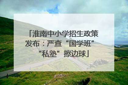 淮南中小学招生政策发布：严查“国学班”“私塾”擦边球