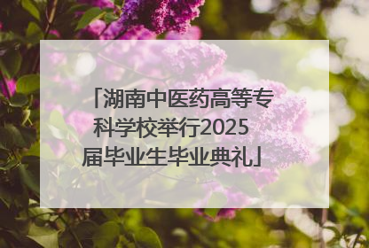 湖南中医药高等专科学校举行2025届毕业生毕业典礼