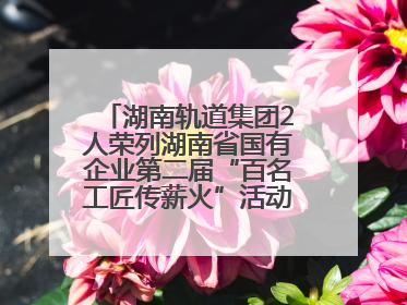 湖南轨道集团2人荣列湖南省国有企业第二届“百名工匠传薪火”活动“国企工匠”人才宣传名单