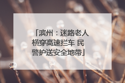 滨州：迷路老人横穿高速拦车 民警护送安全地带