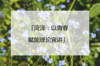菏泽：以青春赋能理论宣讲
