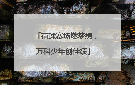 荷球赛场燃梦想，万科少年创佳绩