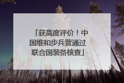 获高度评价！中国维和步兵营通过联合国装备核查