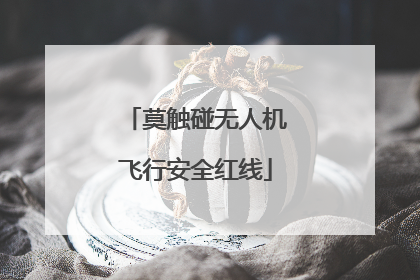 莫触碰无人机飞行安全红线