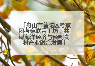 舟山市普陀区考察团考察联舌工坊，共谋海洋经济与预制食材产业融合发展