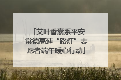 艾叶香囊系平安 常德高速“路灯”志愿者端午暖心行动
