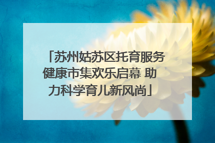 苏州姑苏区托育服务健康市集欢乐启幕 助力科学育儿新风尚
