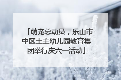 萌宠总动员，乐山市中区土主幼儿园教育集团举行庆六一活动