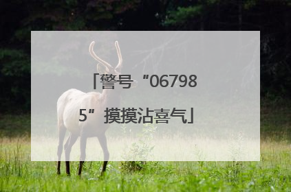 警号“067985”摸摸沾喜气