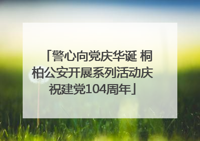 警心向党庆华诞 桐柏公安开展系列活动庆祝建党104周年